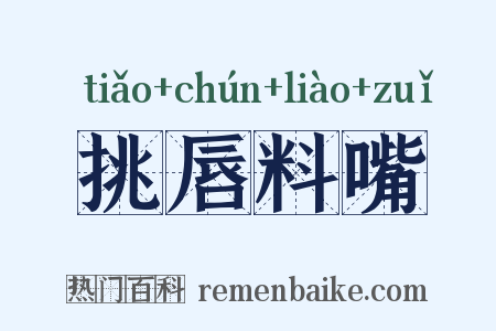挑唇料嘴是什么意思的图片